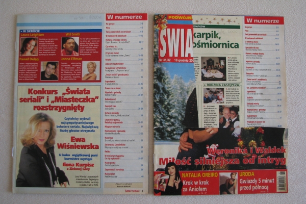 Ogłoszenie - Magazyn Świat Seriali z roku 2000. Zdjęcie 7