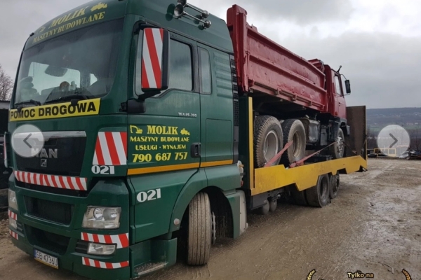 Ogłoszenie - MAN TGX Sprzedam Pomoc Drogowa do przewozu maszyn budowlanych. Zdjęcie 1