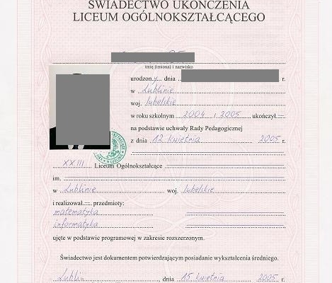 Ogłoszenie - Średnie z wpisem, kupię maturę, kupie średnie , Gdzie kupić świadectwo ukończenia szkoły średniej z wpisem, kupie mature. Zdjęcie 1