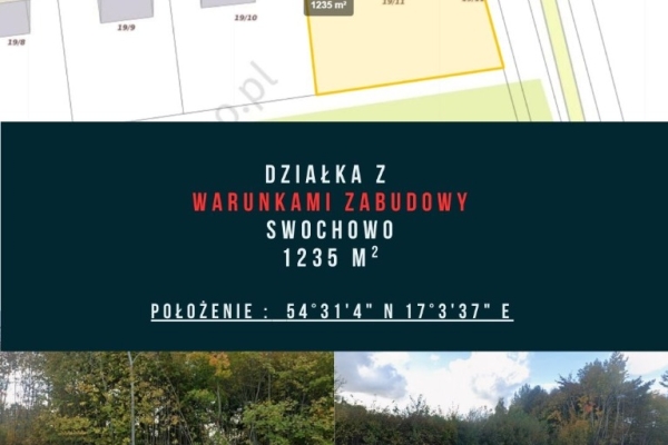 Ogłoszenie - Sprzedam działkę budowlaną 987 m² – Swochowo, 20 minut od morza!. Zdjęcie 2