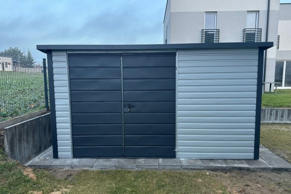 Ogłoszenie - Domek narzędziowy 4m x 2.5m schowek ogrodowy srebrny + grafit. Zdjęcie 3