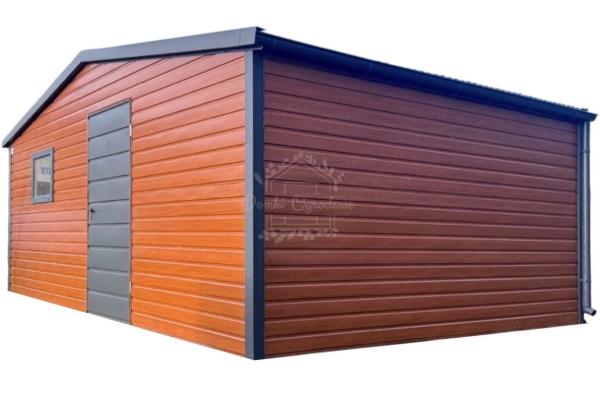 Ogłoszenie - Schowek - domek ogrodowy 6x4,5m - drzwi - okno - rynny - złoty dąb - drewnopodobny - dach dwuspadowy - rynny ID1078. Zdjęcie 1