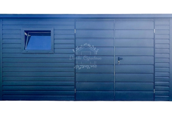 Ogłoszenie - Schowek - domek ogrodowy 4,5x2m - brama dwuskrzydłowa - okno - antracyt - dach spad w tył ID1075. Zdjęcie 1