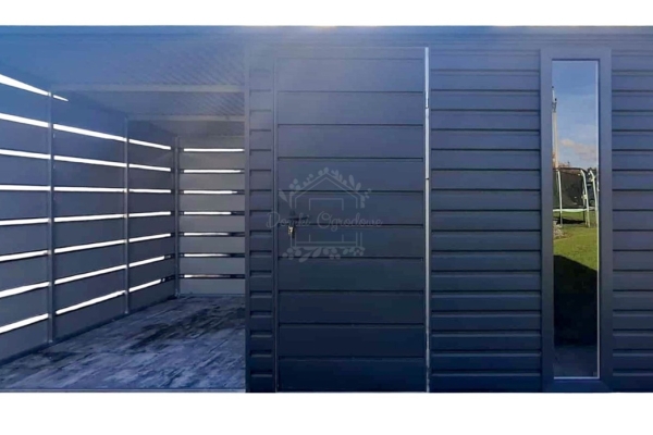 Ogłoszenie - Schowek - domek ogrodowy 3x3m - wiata 3m - drzwi - okno - antracyt - spad dachu do tyłu ID1133. Zdjęcie 1