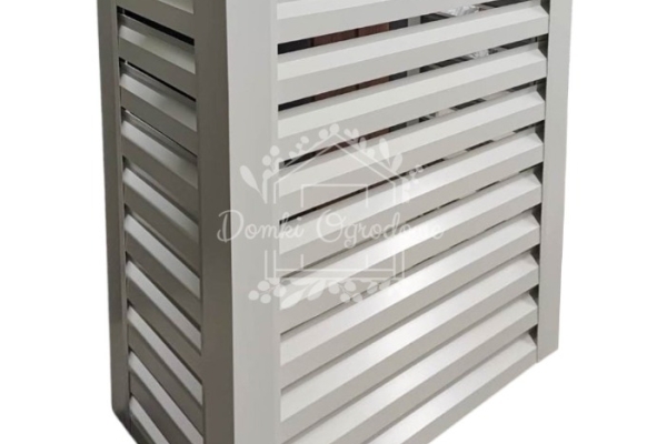 Ogłoszenie - Osłona klimatyzatora – pompy ciepła 100x40x150 cm biały ID1145. Zdjęcie 1