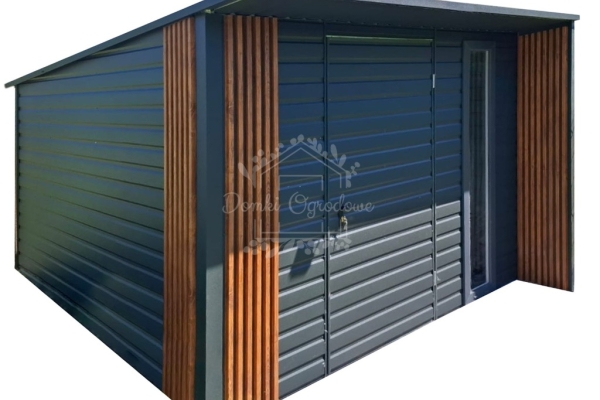 Ogłoszenie - Schowek - domek ogrodowy 3x3 - drzwi - okno - dekor z lameli - dach spad w tył ID1022. Zdjęcie 1