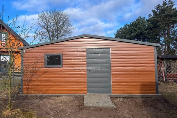 Ogłoszenie - Schowek - domek ogrodowy 6x4,5m - drzwi - okno - rynny - złoty dąb - drewnopodobny - dach dwuspadowy - rynny ID1078. Zdjęcie 2