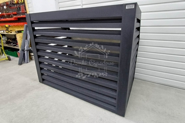 Ogłoszenie - Osłona klimatyzatora – pompy ciepła 110x60x80cm cm antracyt ID1147. Zdjęcie 3
