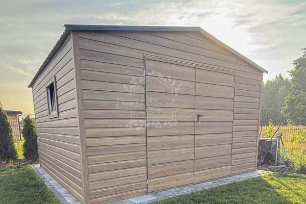 Ogłoszenie - Schowek - domek ogrodowy 4x3m - brama dwuskrzydłowa - okno - winchester - drewnopodobny - dach dwuspadowy ID1055. Zdjęcie 2