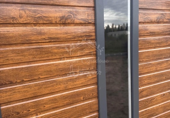 Ogłoszenie - Schowek - domek ogrodowy 4x3m - drzwi - 2 x okno - złoty dąb - drewnopodobny - dach dwuspadowy - rynny ID1113. Zdjęcie 2