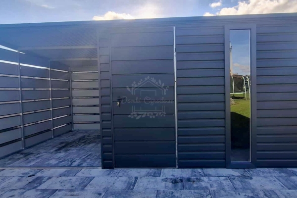 Ogłoszenie - Schowek - domek ogrodowy 3x3m - wiata 3m - drzwi - okno - antracyt - spad dachu do tyłu ID1133. Zdjęcie 4