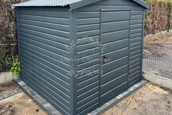 Ogłoszenie - Schowek domek ogrodowy 2x2m - drzwi - antracyt - dach dwuspadowy ID1080. Zdjęcie 3