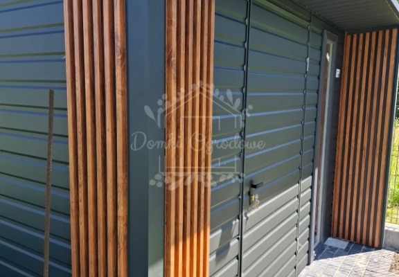 Ogłoszenie - Schowek - domek ogrodowy 3x3 - drzwi - okno - dekor z lameli - dach spad w tył ID1022. Zdjęcie 2