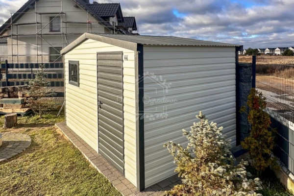 Ogłoszenie - Schowek - domek ogrodowy 3x2m - drzwi - okno - biały - antracyt - dach dwuspadowy ID1162. Zdjęcie 5