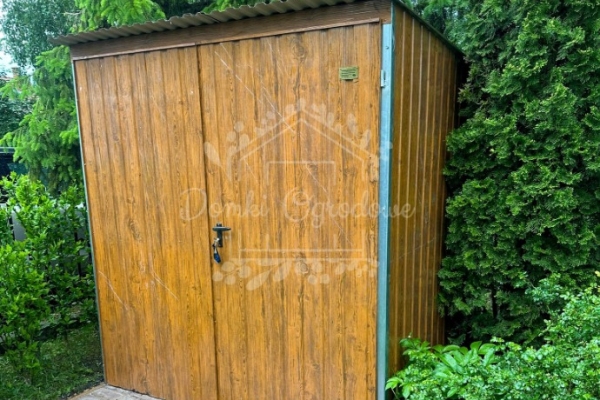 Ogłoszenie - Schowek - domek ogrodowy 1,8x2,5 - drzwi - jasny orzech - drewnopodobny - dach spad w tył ID1046. Zdjęcie 2