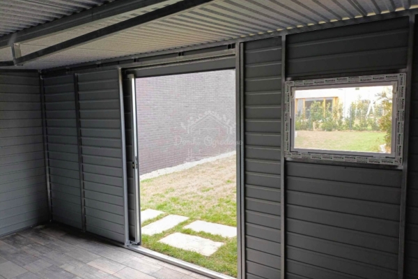 Ogłoszenie - Schowek - domek ogrodowy 5,5x2,5m - drzwi przesuwne - okno - antracyt - dach spad w tył ID1086. Zdjęcie 2