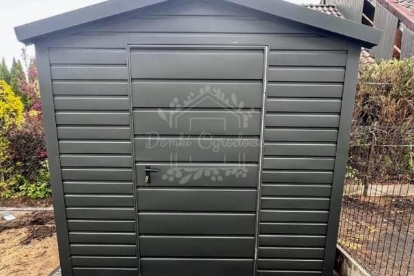 Ogłoszenie - Schowek domek ogrodowy 2x2m - drzwi - antracyt - dach dwuspadowy ID1080. Zdjęcie 2