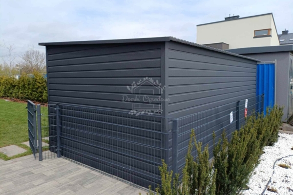 Ogłoszenie - Schowek - domek ogrodowy 5,5x2,5m - drzwi przesuwne - okno - antracyt - dach spad w tył ID1086. Zdjęcie 3