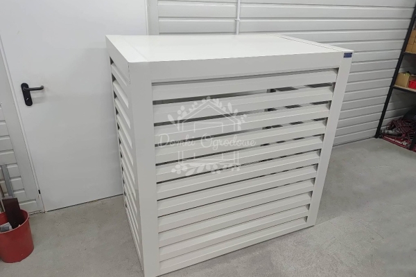 Ogłoszenie - Osłona klimatyzatora – pompy ciepła 120x40x140 cm biały ID1148. Zdjęcie 2