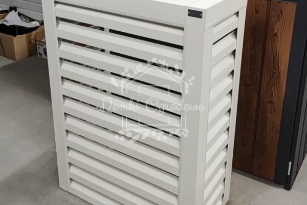 Ogłoszenie - Osłona klimatyzatora – pompy ciepła 100x40x150 cm biały ID1145. Zdjęcie 4