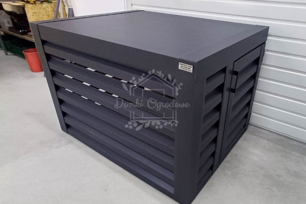 Ogłoszenie - Osłona klimatyzatora – pompy ciepła 90x50x70 cm antracyt – drzwiczki ID1142. Zdjęcie 4