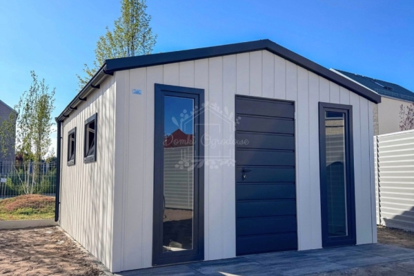 Ogłoszenie - Domek ogrodowy 3x4 - drzwi - 4 x okno - biały - antracyt - blachodachówka - rynny - dach dwuspadowy ID1160. Zdjęcie 4