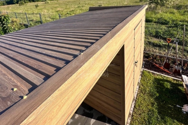 Ogłoszenie - Schowek domek ogrodowy + wiata 1,5m - drzwi - winchester - drewnopodobny - dach spad w tył ID1079. Zdjęcie 3