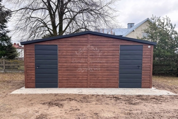 Ogłoszenie - Schowek - domek ogrodowy 6x4m - 2x drzwi - 4x okno - rynny  drewnopodobny - antracyt - dach dwuspadowy ID1069. Zdjęcie 4