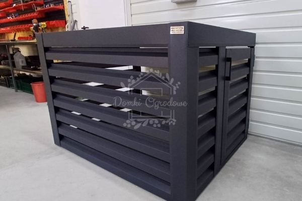 Ogłoszenie - Osłona klimatyzatora – pompy ciepła 90x50x70 cm antracyt – drzwiczki ID1142. Zdjęcie 5