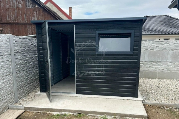 Ogłoszenie - Schowek - domek ogrodowy 3x2m - drzwi - okno - sosna norweska - drewnopodobny - dach spad w tył - rynna ID1053. Zdjęcie 5