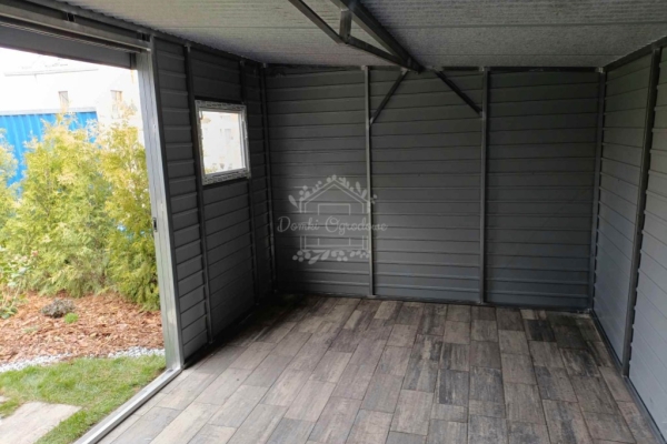 Ogłoszenie - Schowek - domek ogrodowy 5,5x2,5m - drzwi przesuwne - okno - antracyt - dach spad w tył ID1086. Zdjęcie 4