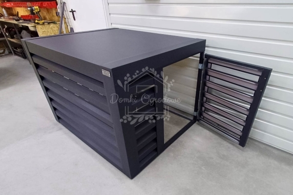 Ogłoszenie - Osłona klimatyzatora – pompy ciepła 90x50x70 cm antracyt – drzwiczki ID1142. Zdjęcie 6