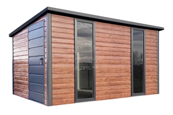 Ogłoszenie - Schowek - domek ogrodowy 3x2 m - drzwi - 2 x okno - drewnopodobny - dach spad w tył ID1111. Zdjęcie 1