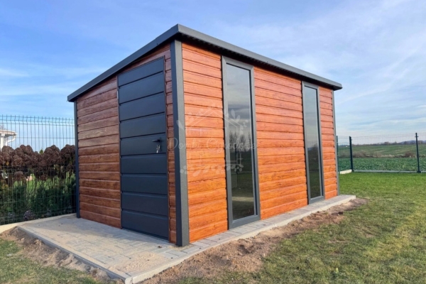 Ogłoszenie - Schowek - domek ogrodowy 3x2 m - drzwi - 2 x okno - drewnopodobny - dach spad w tył ID1111. Zdjęcie 2