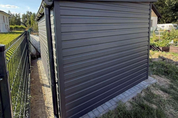 Ogłoszenie - Schowek - Domek 3,5x2m - drzwi - okno - antracyt - rynna - dach spad w tył ID1044. Zdjęcie 5