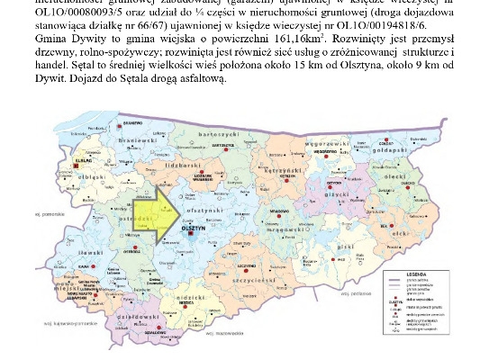 Ogłoszenie - Syndyk sprzeda udział 1/2 cześci w lokalu mieszkalnym Sętal. Zdjęcie 1