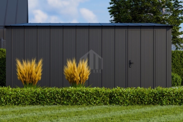 Ogłoszenie - Garaż blaszany 6x6 - brama uchylna - drzwi - blacha Na Rąbek - dach dwuspadowy SO165. Zdjęcie 5