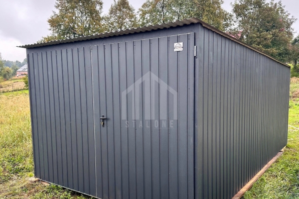 Ogłoszenie - Garaż blaszany 3x5m - brama dwuskrzydłowa - antracyt - dach spad w tył  SO168. Zdjęcie 4