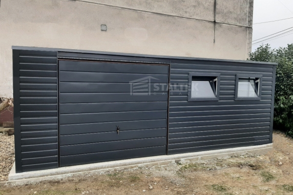 Ogłoszenie - Schowek - Domek Ogrodowy 6x3 - Brama - 2x okno - drzwi - antracyt - dach spad w tył ST106. Zdjęcie 3