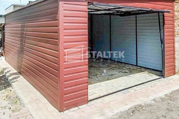 Ogłoszenie - Garaż Blaszany 4,5x7m Brama uchylna - Ciemny Brąz - Dach spad w bok ST140. Zdjęcie 3