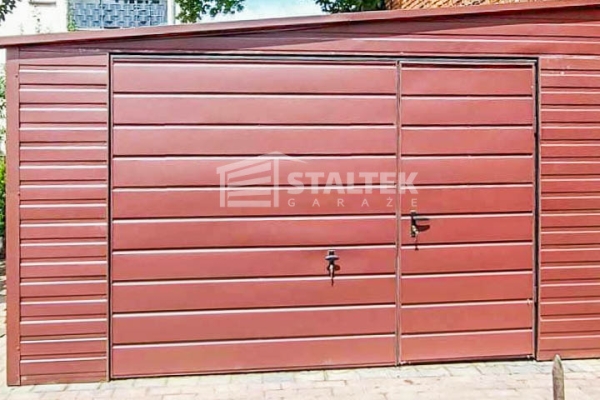 Ogłoszenie - Garaż Blaszany 4,5x7m Brama uchylna - Ciemny Brąz - Dach spad w bok ST140. Zdjęcie 5