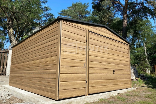 Ogłoszenie - Garaż Blaszany 4x5m - Brama uchylna - drzwi - Winchester - drewnopodobny - dach dwuspadowy ST135. Zdjęcie 6