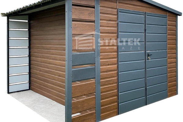 Ogłoszenie - Schowek - domek ogrodowy 2x3 wiata Brama dwuskrzydłowa blachodachówka drewnopodobny ST102. Zdjęcie 1