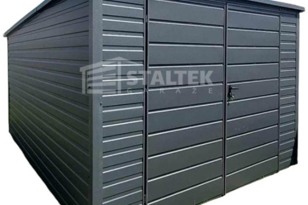 Ogłoszenie - Schowek - domek ogrodowy 3,5x4,5m - brama dwuskrzydłowa - antracyt - dach spad w tył  ST144. Zdjęcie 1