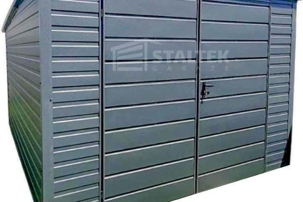 Ogłoszenie - Schowek - Domek Ogrodowy 3x4,5m Brama dwuskrzydłowa - Antracyt - Dach spad w tył ST146. Zdjęcie 1