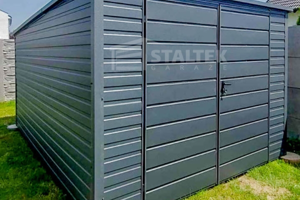 Ogłoszenie - Schowek - Domek Ogrodowy 3x4,5m Brama dwuskrzydłowa - Antracyt - Dach spad w tył ST146. Zdjęcie 3