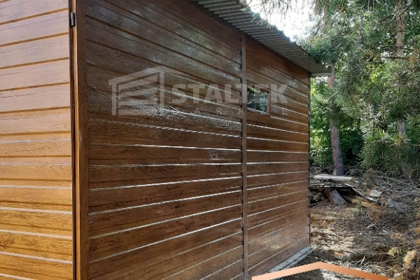 Ogłoszenie - Schowek - Domek Ogrodowy 3x2m - Brama Dwuskrzydłowa - jasny orzech - dach spad w bok ST101. Zdjęcie 4