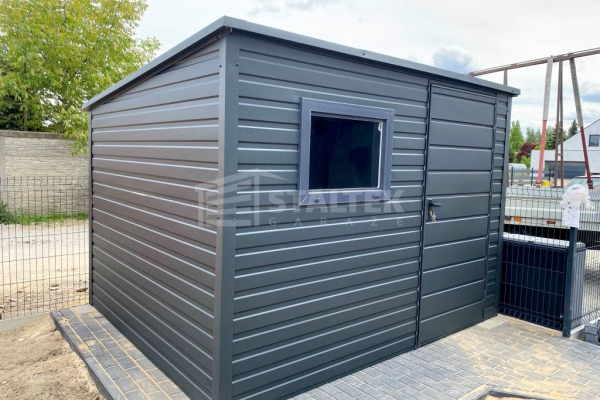 Ogłoszenie - Schowek - Domek Ogrodowy 2,5x2m  - Drzwi - okno - Antracyt - dach spad w tył ST133. Zdjęcie 3