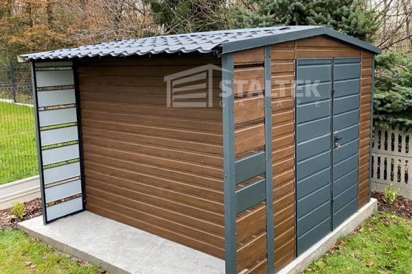 Ogłoszenie - Schowek - domek ogrodowy 2x3 wiata Brama dwuskrzydłowa blachodachówka drewnopodobny ST102. Zdjęcie 3