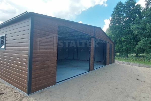 Ogłoszenie - Garaż blaszany 10x6m + wiata 1m - 2x Brama uchylna - 2x okno - drzwi drewnopodobny rynny ST139. Zdjęcie 4